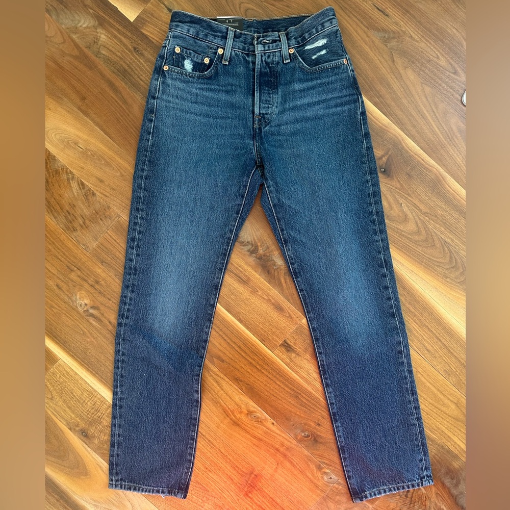 Levi’s 501 high rise straight leg jeans